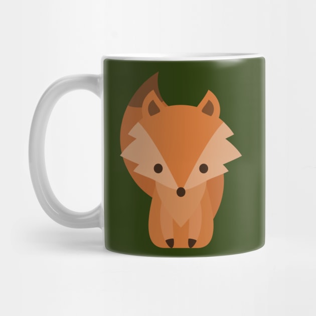 Cute Baby Fox Cartoon by HappyPixelDesigns